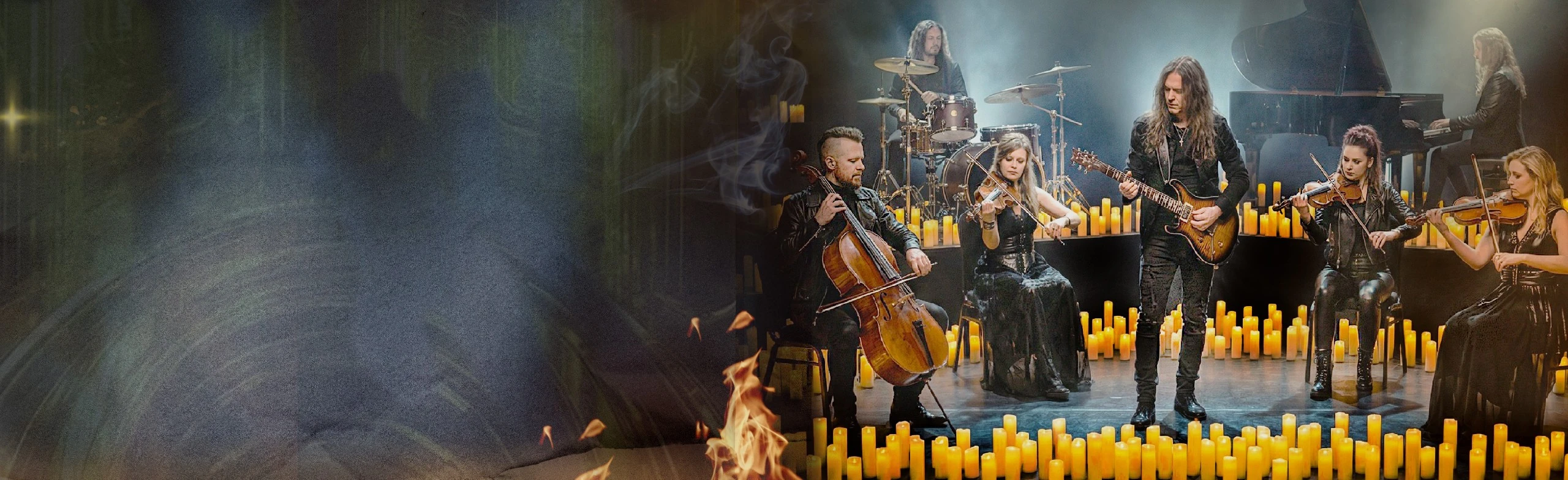 Постер Мировые рок-хиты в сиянии тысячи свечей