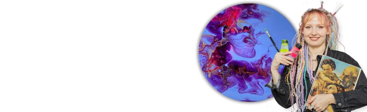 Постер Мастер-класс по флюид-арту Ксении Дудкиной в Кемерове