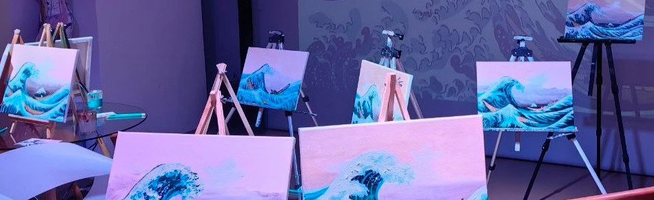 Постер Мастер-класс по живописи «Большая волна» в Москве