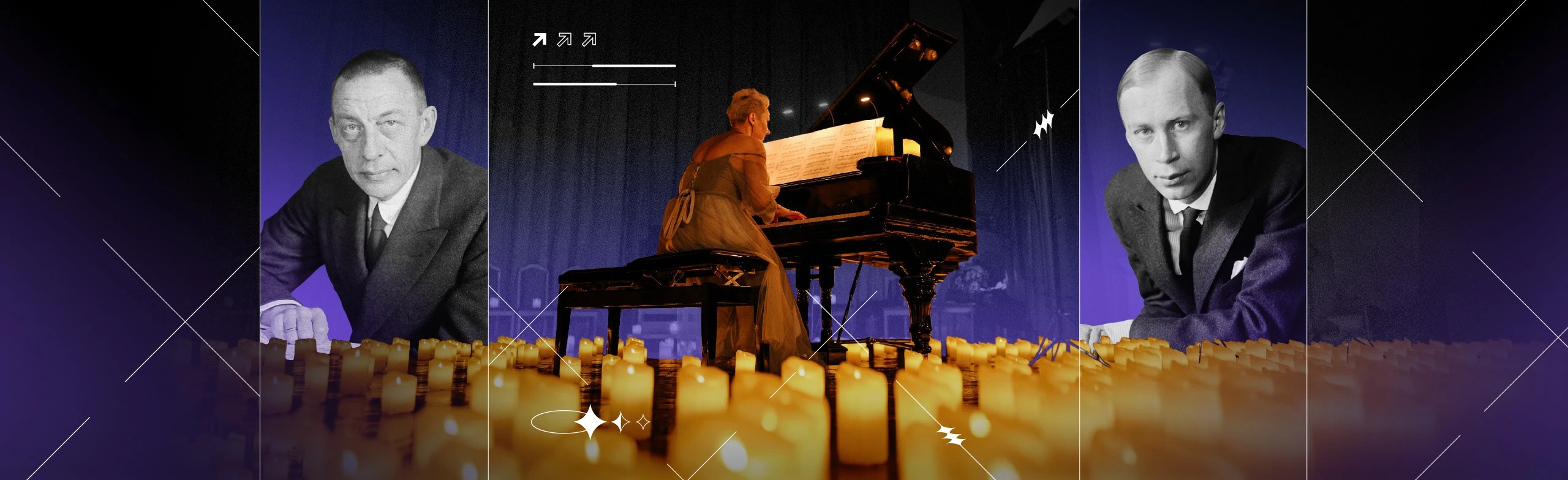 Постер Рахманинов & Прокофьев при свечах