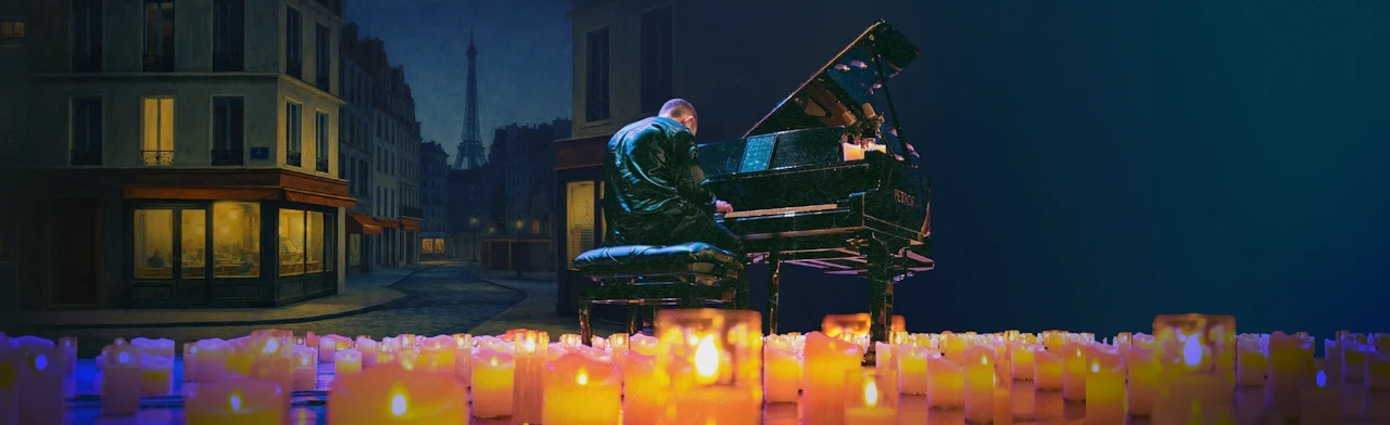 Постер Вечер в Париже при свечах в Москве