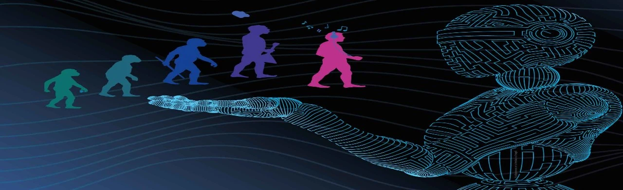 Постер Выставка «Музыкальная эволюция: от камней до нейросети» в Москве