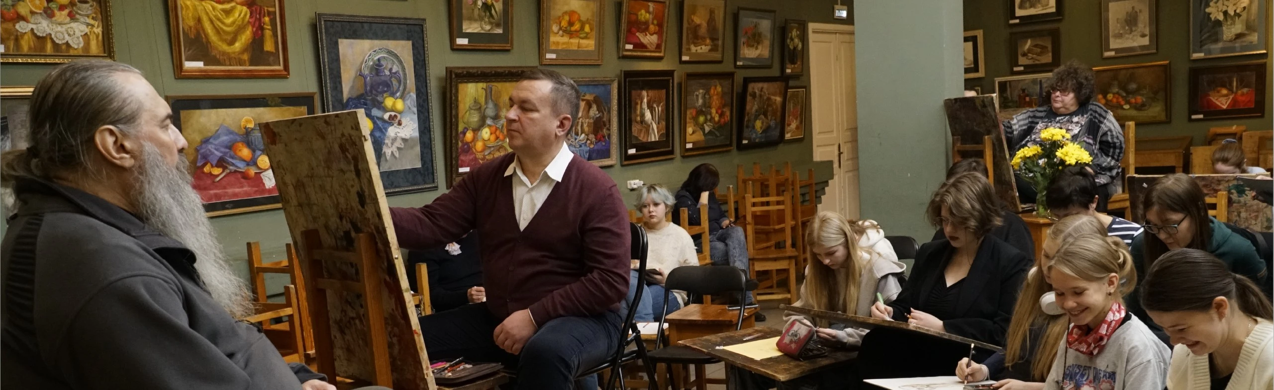 Постер Мастер-класс пейзаж «Натюрморт. Фрукты» в технике многослойной акварельной живописи в Москве