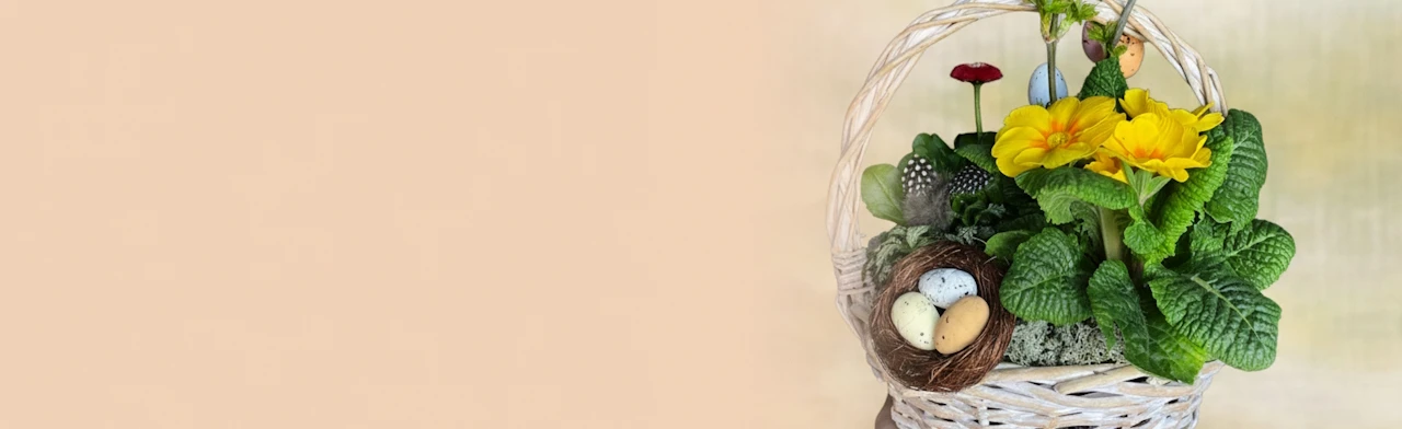 Постер Мастер-класс "Пасхальная композиция из живых цветов" в Москве