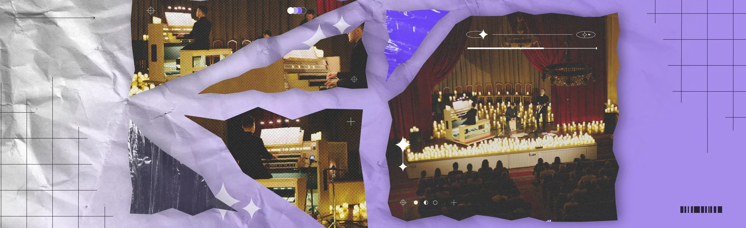 Постер Рок-хиты на органе при свечах