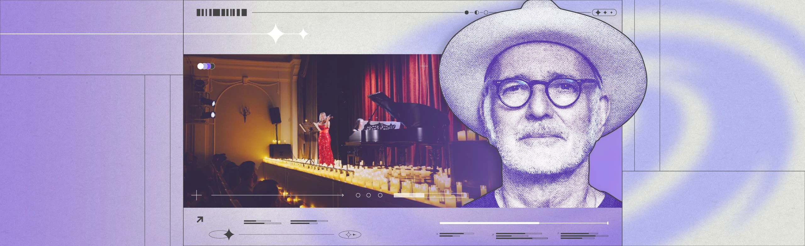 Постер Людовико Эйнауди. Неоклассика при свечах