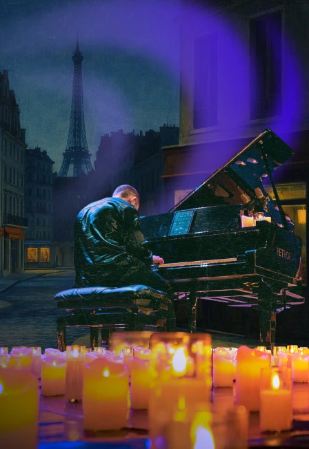 Постер Вечер в Париже при свечах в Москве