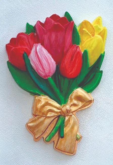 Постер Весенний букет. Мастер-класс по росписи гипсового магнита в Оренбурге