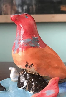 Постер Птичка-невеличка. Музейное занятие по лепке в Оренбурге