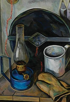 Постер Копийная практика. В дни войны. Н.К. Салимзянов в Оренбурге