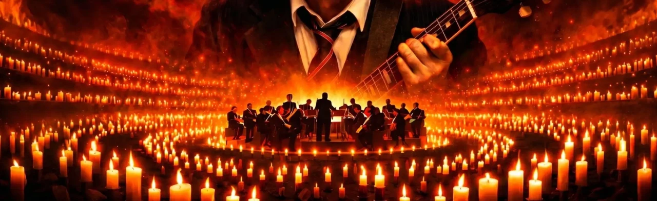 Постер Симфония AC/DC при свечах в Южно-Сахалинске