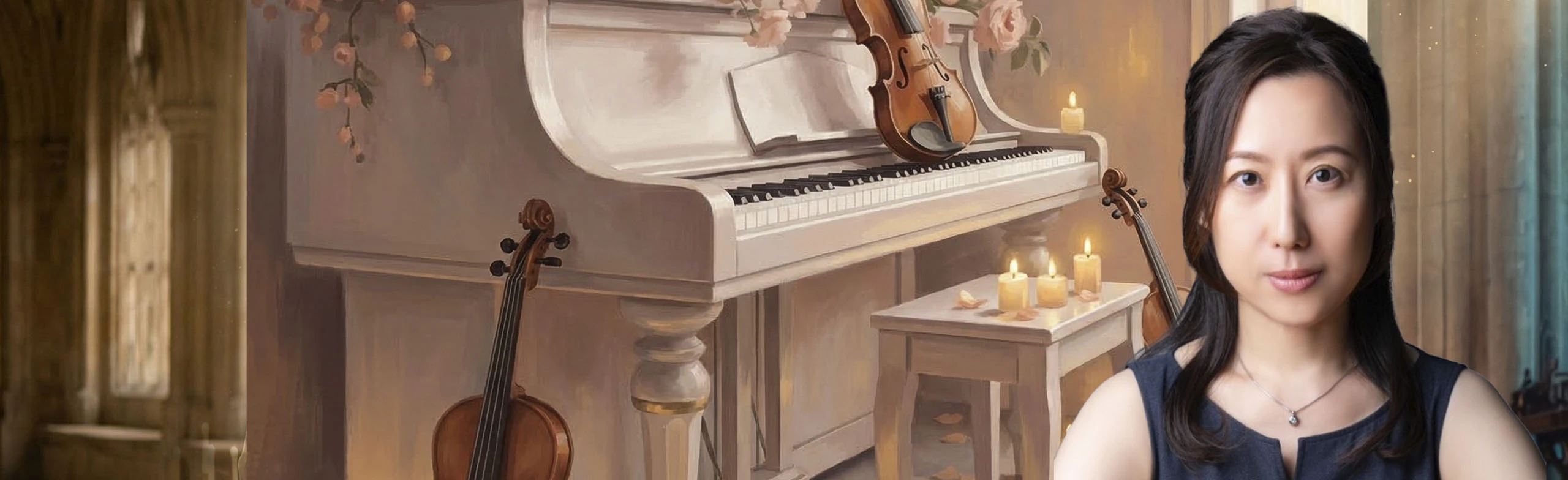 Постер Концерт 1000 свечей - Симфония весны - японская пианистка, 3 скрипки и альт в Южно-Сахалинске