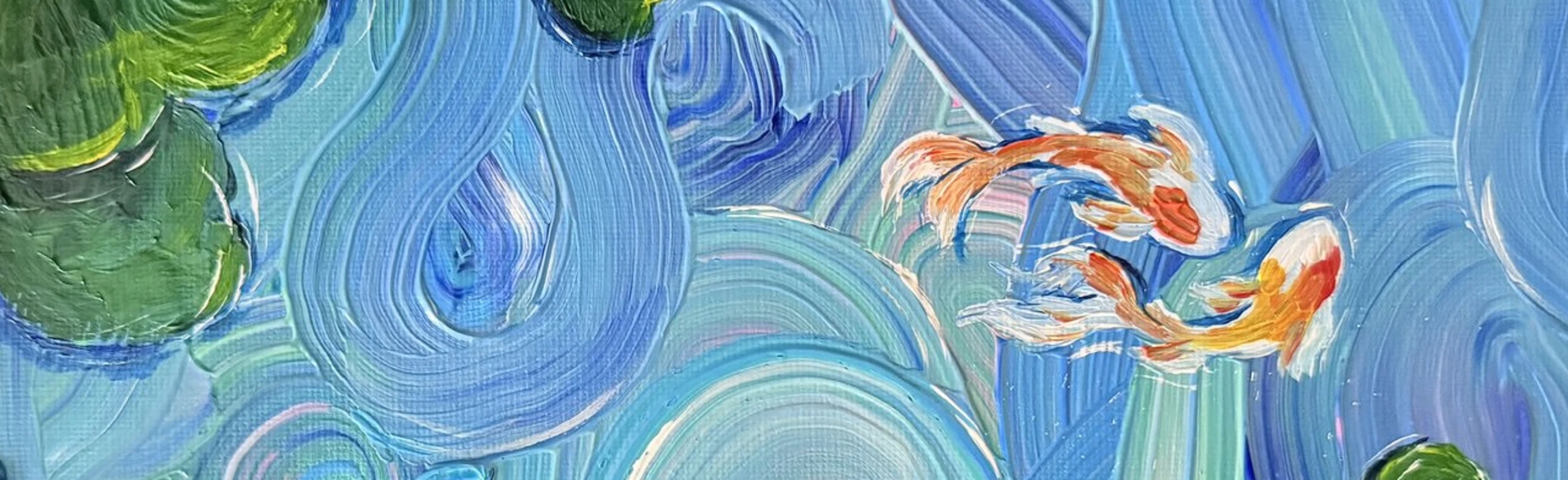 Постер Акриловая живопись «Пруд». Мастер-класс