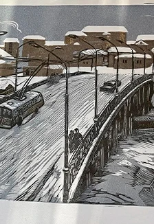 Постер Саранск: штрихи к портрету. Графика А. И. Коровина. Выставка в Саранске