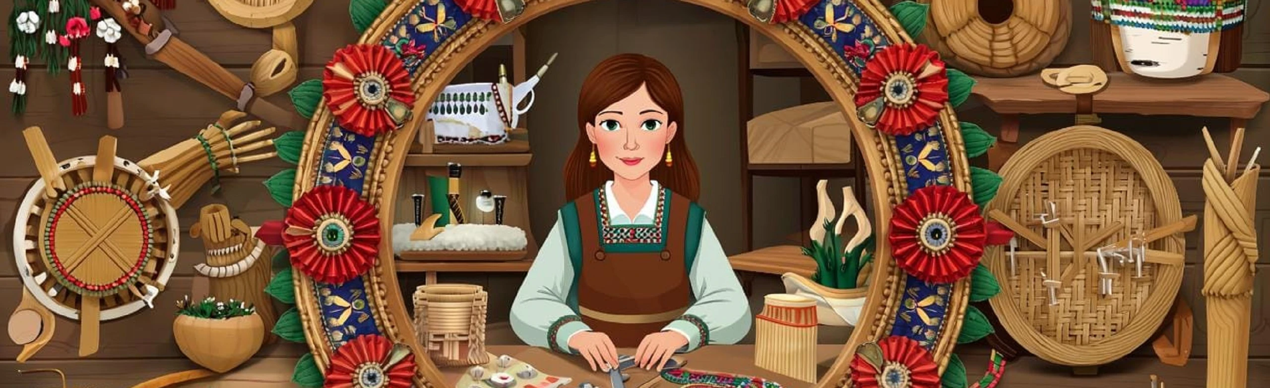 Постер Народные ремесла Мордовии: Цикл музейных занятий