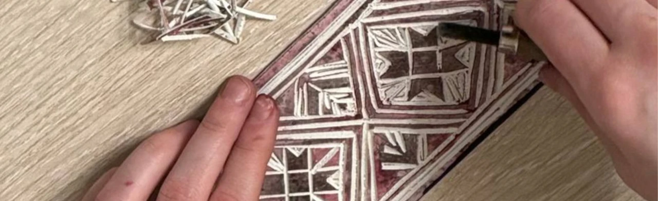 Постер От символа к искусству: мордовский орнамент в линогравюре. Мастер–класс в Саранске