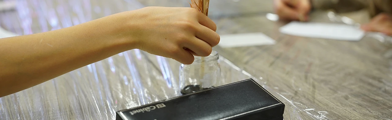 Постер Буквы разные писать тонким пёрышком в тетрадь… Музейное занятие в Саранске