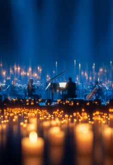 Постер Оркестр Cagmo. Саундтреки Эйнауди - Двойной концерт при свечах в Сургуте