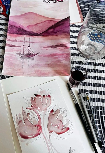 Постер Рисование вином. Мастер-класс в Уфе