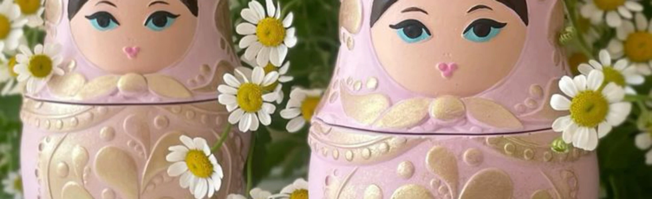 Роспись матрешки-шкатулки из гипса. Мастер-класс