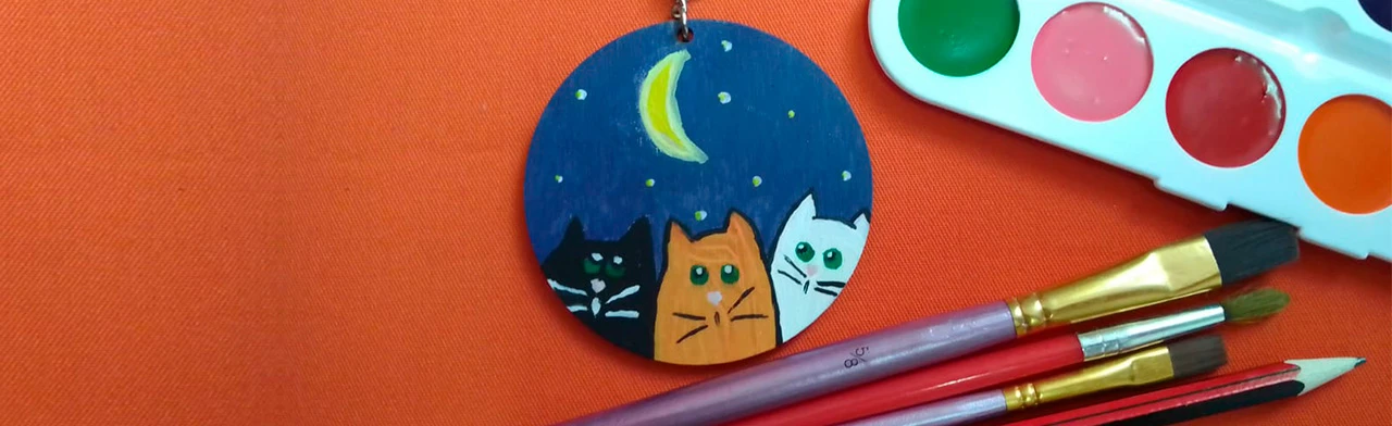 Мастер-класс по росписи деревянного брелока