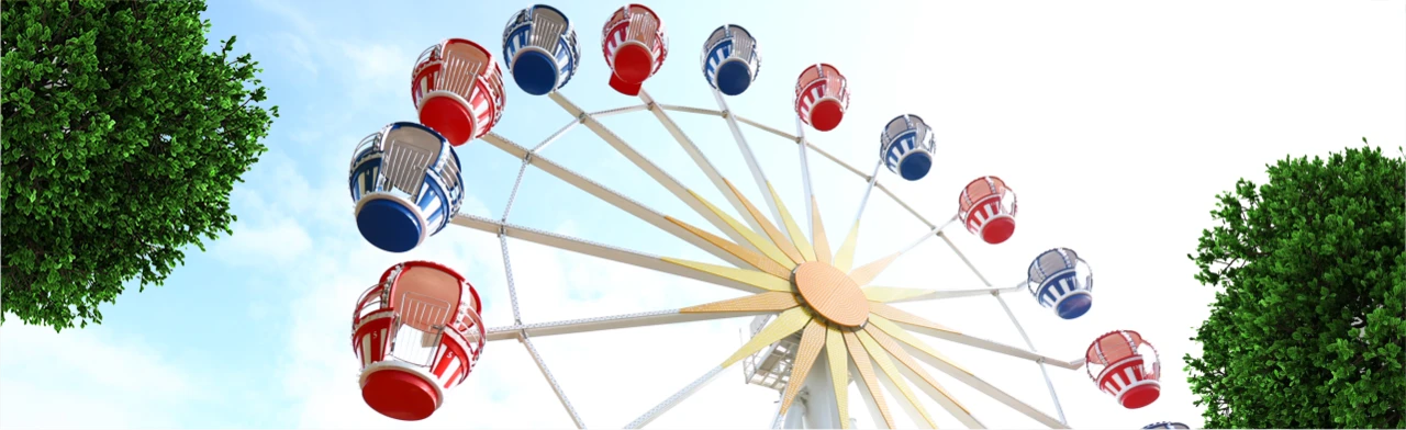 Аттракционы парка Ривьера