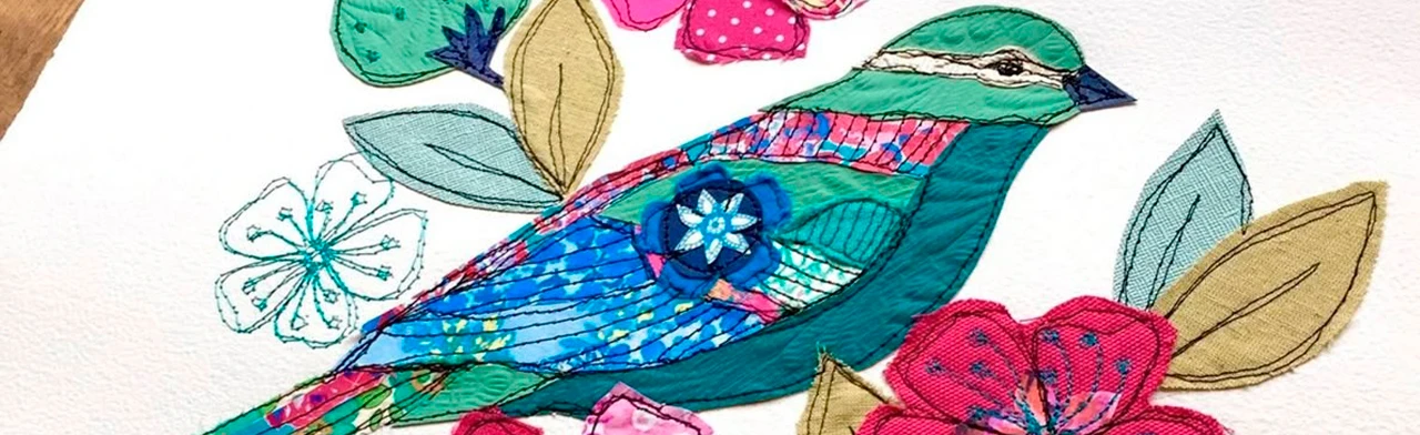 Птица. Аппликация из ткани. Мастер-класс