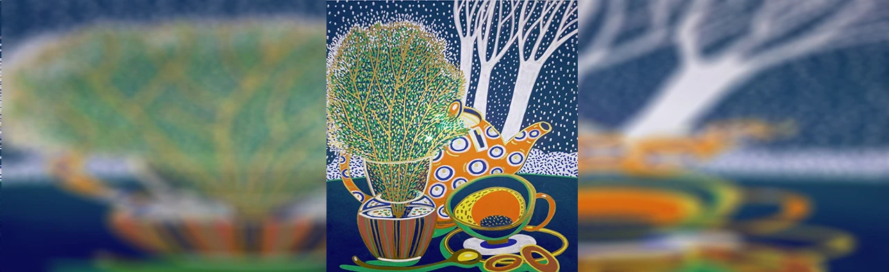 Натюрморт с веткой можжевельника. Мастер-класс