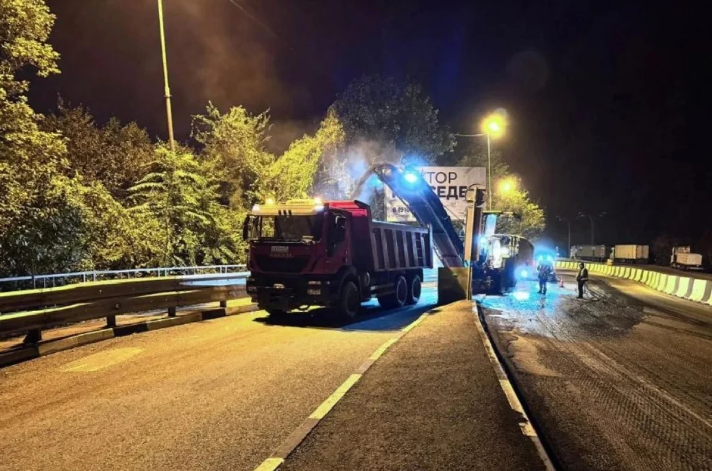 Постер Ночной ремонт на Мамайском перевале: трассу "Джубга-Сочи" приведут в порядок до 1 декабря