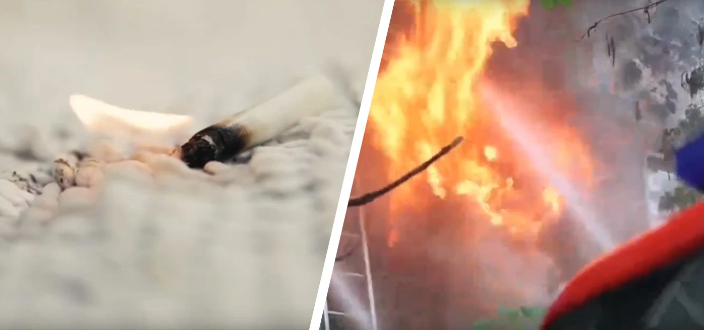 Постер Непотушенные сигареты стали причиной почти 2 тысяч пожаров на Дону в 2025 году