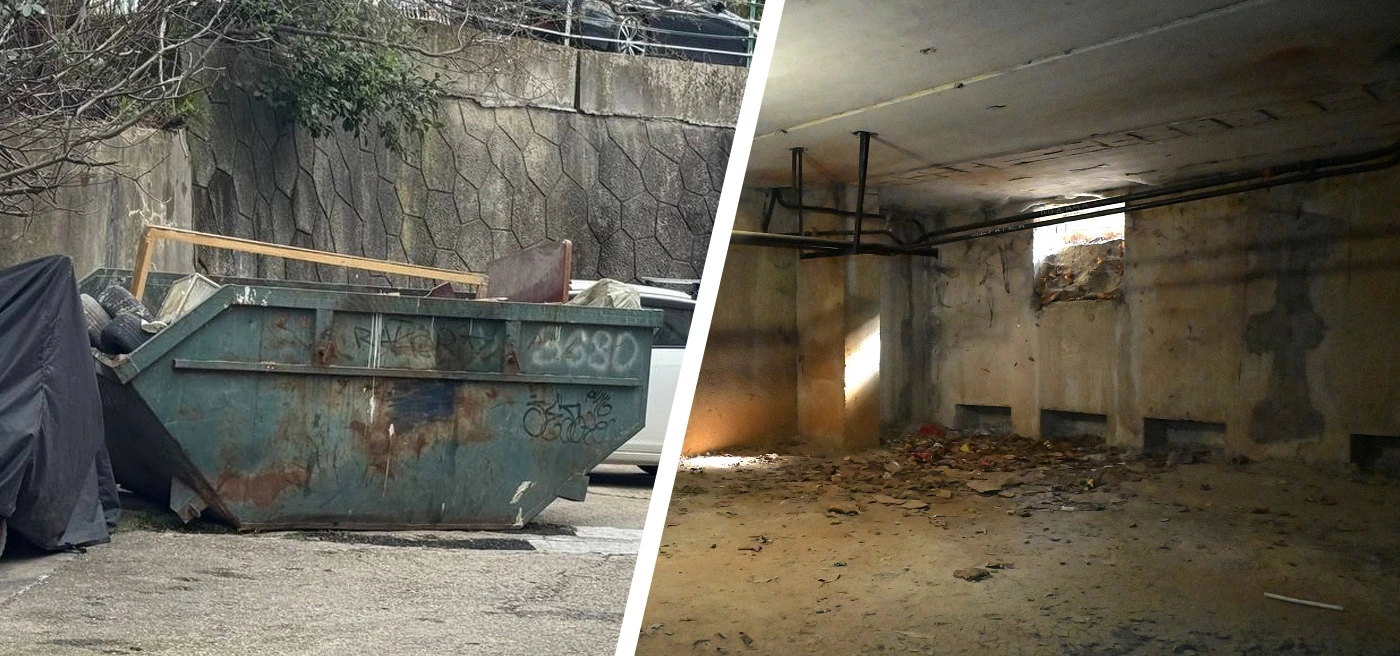 Постер В Сочи очищают подвалы многоэтажек от мусора и хлама